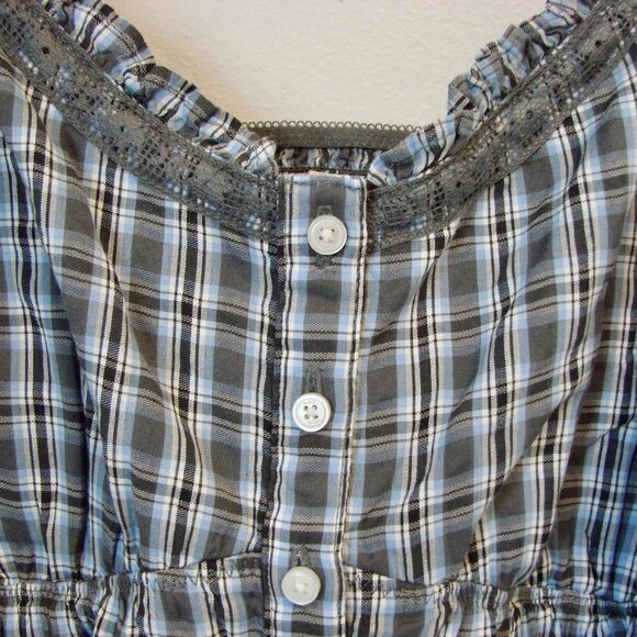 Aerie Blue Plaid Tank Top - Picture 11 of 16